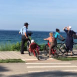 Amish Family Biking